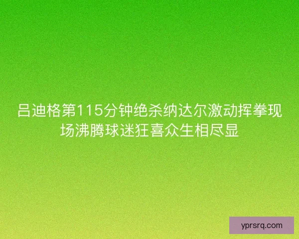 吕迪格第115分钟绝杀纳达尔激动挥拳现场沸腾球迷狂喜众生相尽显